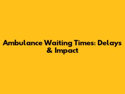 Ambulance Waiting Times: Delays & Impact