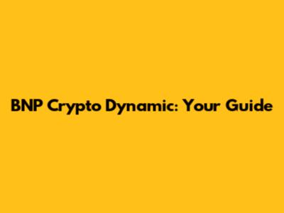 BNP Crypto Dynamic: Your Guide