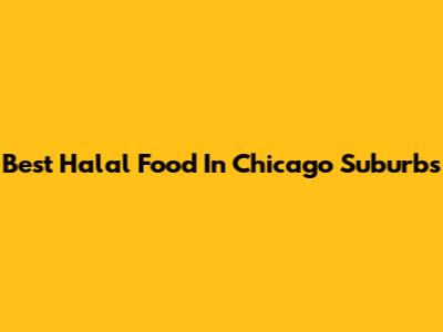 Best Halal Food In Chicago Suburbs