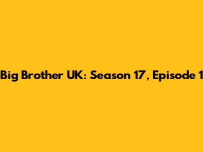 Big Brother UK: Season 17, Episode 1