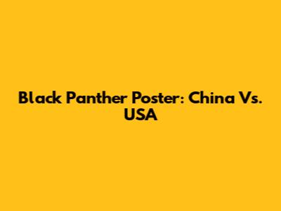 Black Panther Poster: China Vs. USA