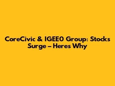 CoreCivic & IGEE0 Group: Stocks Surge – Here's Why