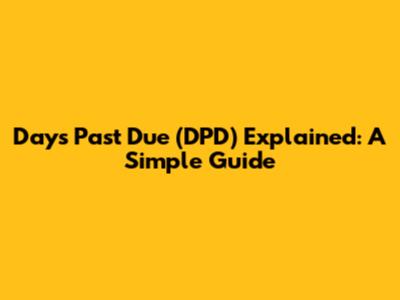 Days Past Due (DPD) Explained: A Simple Guide