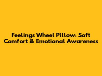 Feelings Wheel Pillow: Soft Comfort & Emotional Awareness