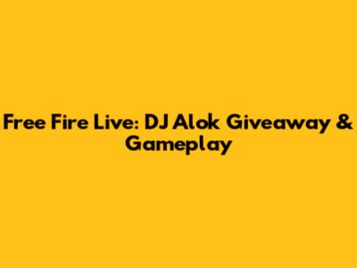 Free Fire Live: DJ Alok Giveaway & Gameplay