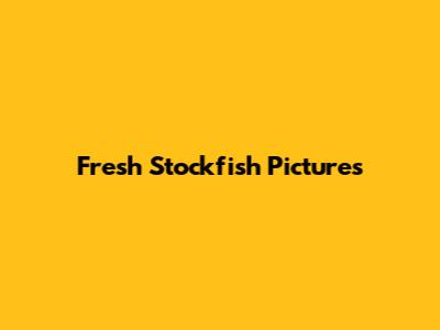 Fresh Stockfish Pictures