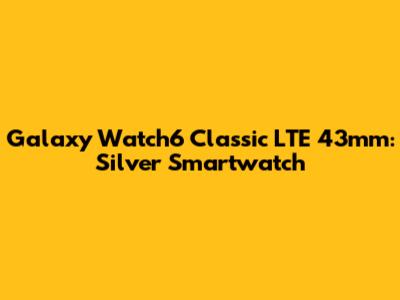 Galaxy Watch6 Classic LTE 43mm: Silver Smartwatch