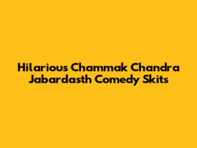 Hilarious Chammak Chandra Jabardasth Comedy Skits