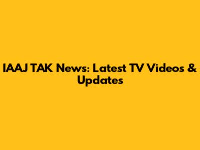 IAAJ TAK News: Latest TV Videos & Updates