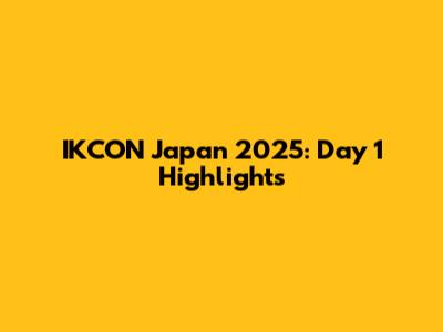 IKCON Japan 2025: Day 1 Highlights