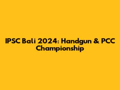 IPSC Bali 2024: Handgun & PCC Championship