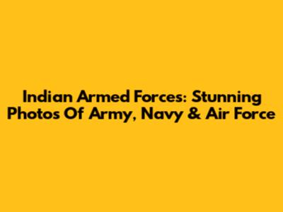 Indian Armed Forces: Stunning Photos Of Army, Navy & Air Force
