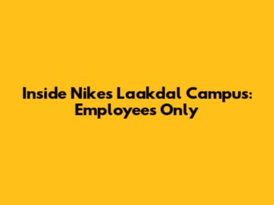 Inside Nike's Laakdal Campus: Employees Only