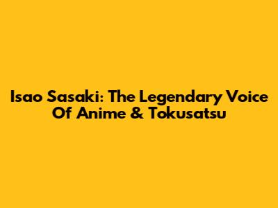 Isao Sasaki: The Legendary Voice Of Anime & Tokusatsu