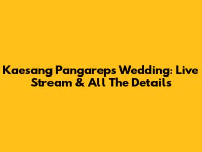Kaesang Pangarep's Wedding: Live Stream & All The Details