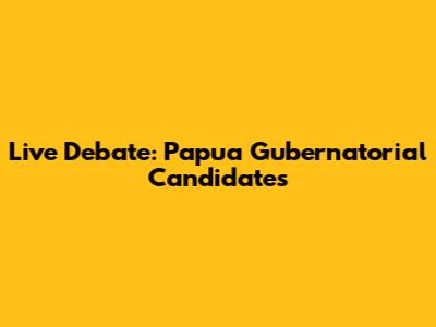 Live Debate: Papua Gubernatorial Candidates