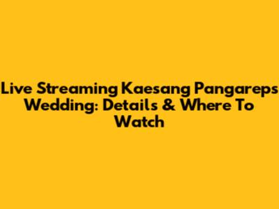 Live Streaming Kaesang Pangarep's Wedding: Details & Where To Watch