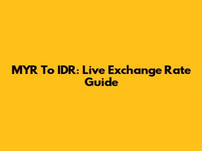 MYR To IDR: Live Exchange Rate Guide