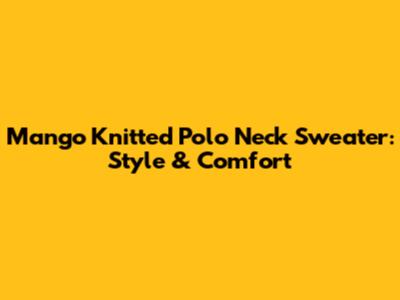 Mango Knitted Polo Neck Sweater: Style & Comfort