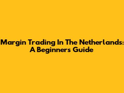 Margin Trading In The Netherlands: A Beginner's Guide