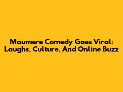 Maumere Comedy Goes Viral: Laughs, Culture, And Online Buzz