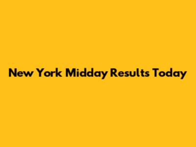 New York Midday Results Today