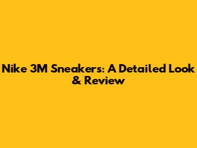 Nike 3M Sneakers: A Detailed Look & Review