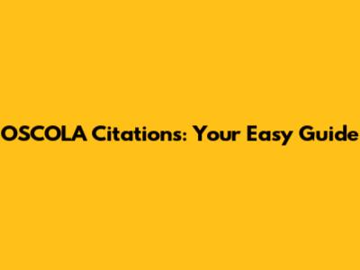 OSCOLA Citations: Your Easy Guide