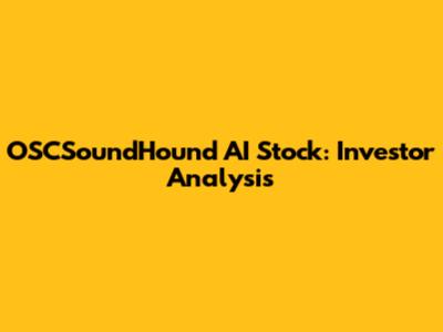 OSCSoundHound AI Stock: Investor Analysis