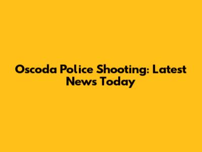 Oscoda Police Shooting: Latest News Today