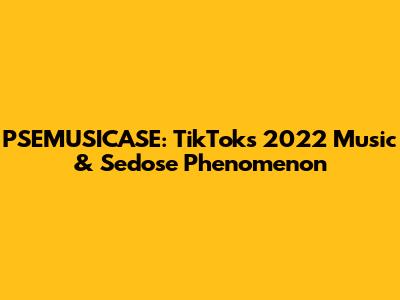 PSEMUSICASE: TikTok's 2022 Music & Sedose Phenomenon