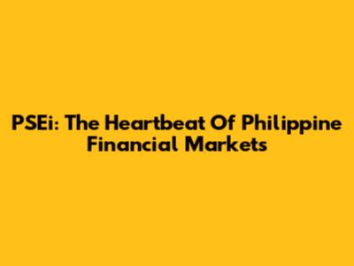 PSEi: The Heartbeat Of Philippine Financial Markets