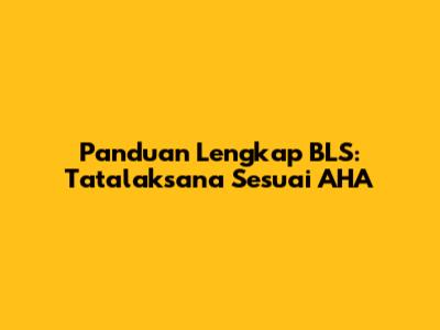 Panduan Lengkap BLS: Tatalaksana Sesuai AHA