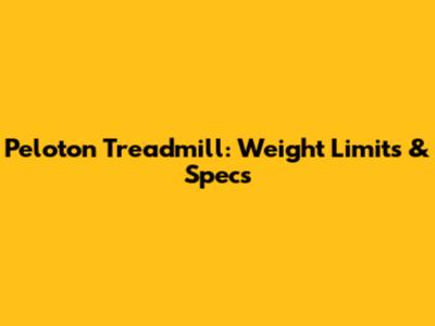 Peloton Treadmill: Weight Limits & Specs