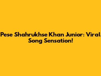 Pese Shahrukhse Khan Junior: Viral Song Sensation!