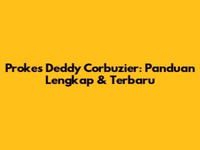 Prokes Deddy Corbuzier: Panduan Lengkap & Terbaru