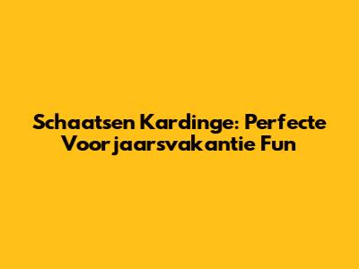 Schaatsen Kardinge: Perfecte Voorjaarsvakantie Fun