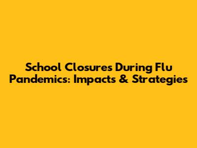 School Closures During Flu Pandemics: Impacts & Strategies
