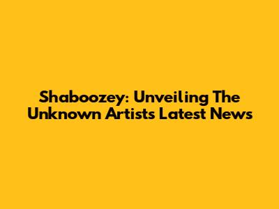 Shaboozey: Unveiling The "Unknown" Artist's Latest News