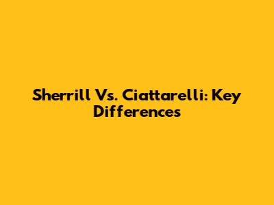 Sherrill Vs. Ciattarelli: Key Differences