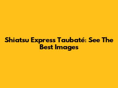 Shiatsu Express Taubaté: See The Best Images