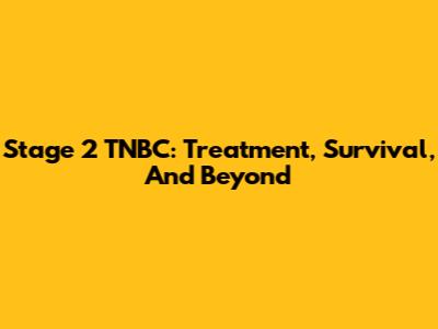 Stage 2 TNBC: Treatment, Survival, And Beyond