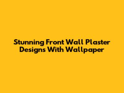 Stunning Front Wall Plaster Designs With Wallpaper