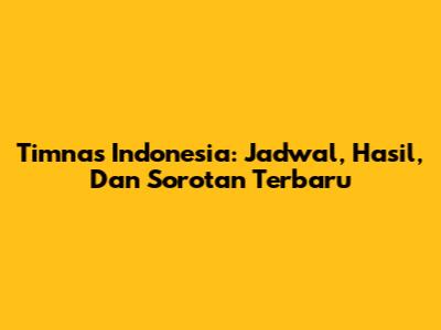 Timnas Indonesia: Jadwal, Hasil, Dan Sorotan Terbaru