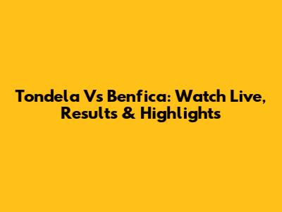 Tondela Vs Benfica: Watch Live, Results & Highlights