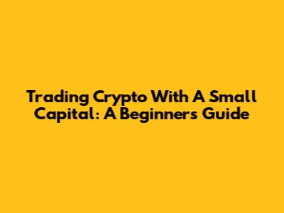 Trading Crypto With A Small Capital: A Beginner's Guide