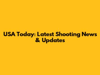 USA Today: Latest Shooting News & Updates