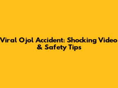 Viral Ojol Accident: Shocking Video & Safety Tips